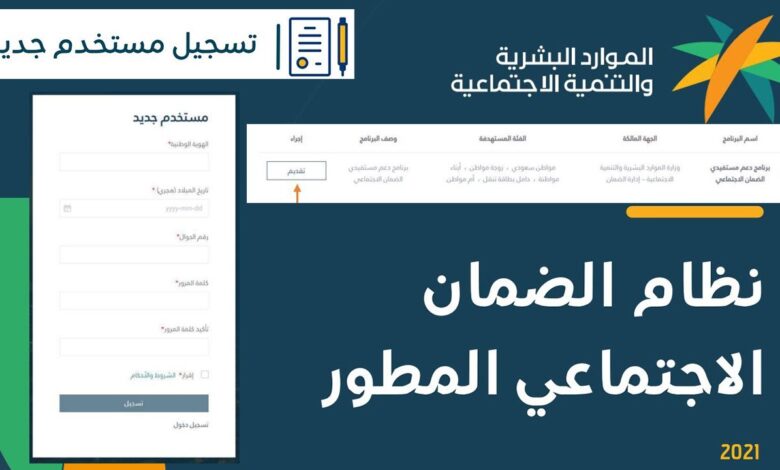 مستفيدين الضمان الاجتماعي المطور