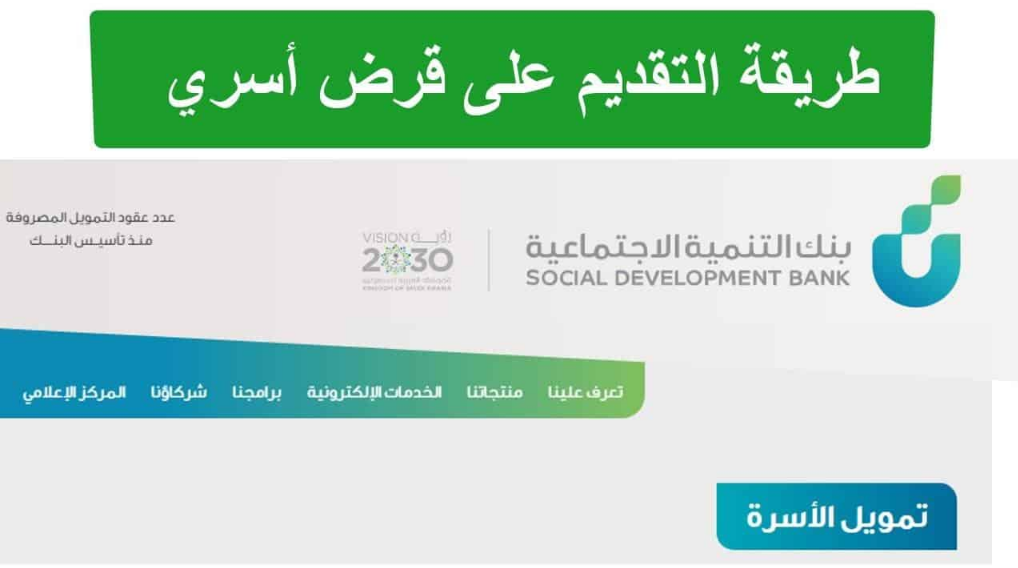 شروط قرض الأسرة من بنك التنمية