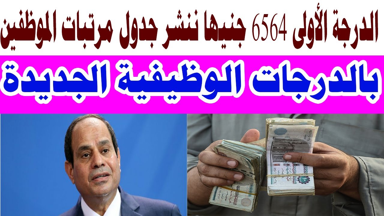 جدول مرتبات الموظفين بالدرجات الوظيفية