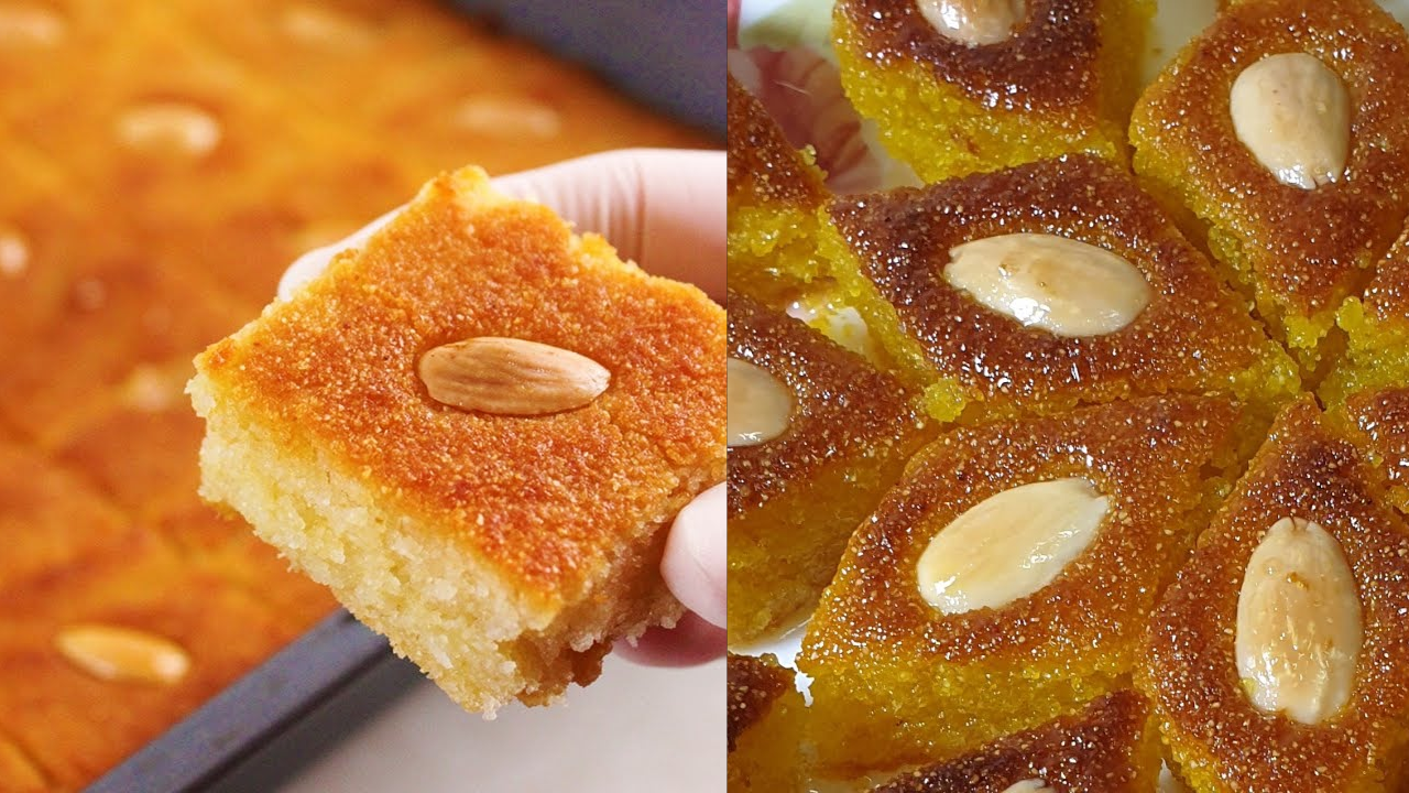 طريقة عمل الهريسة والبسبوسة