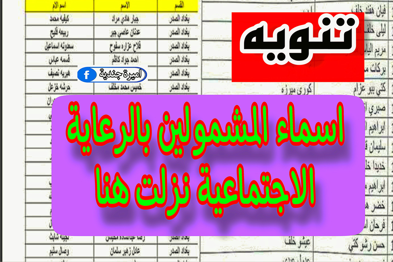 اسماء المشمولين