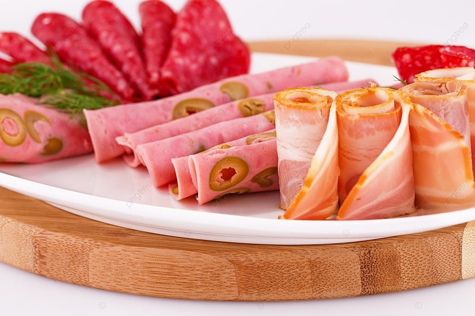 pngtree salami meat bacon mortadella olive photo image 2342660