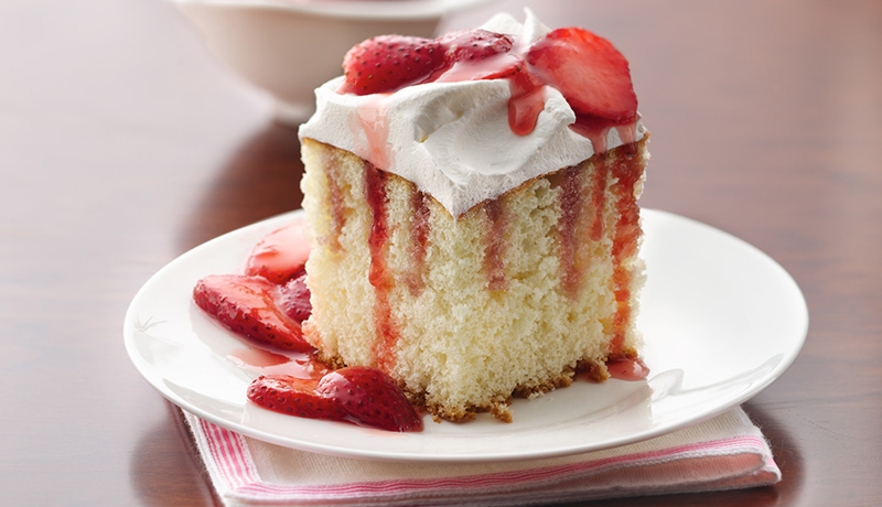strawberries and cream cake