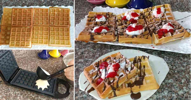 الوافل الصحي في المنزل"ومقرمش بطريقة سهلة