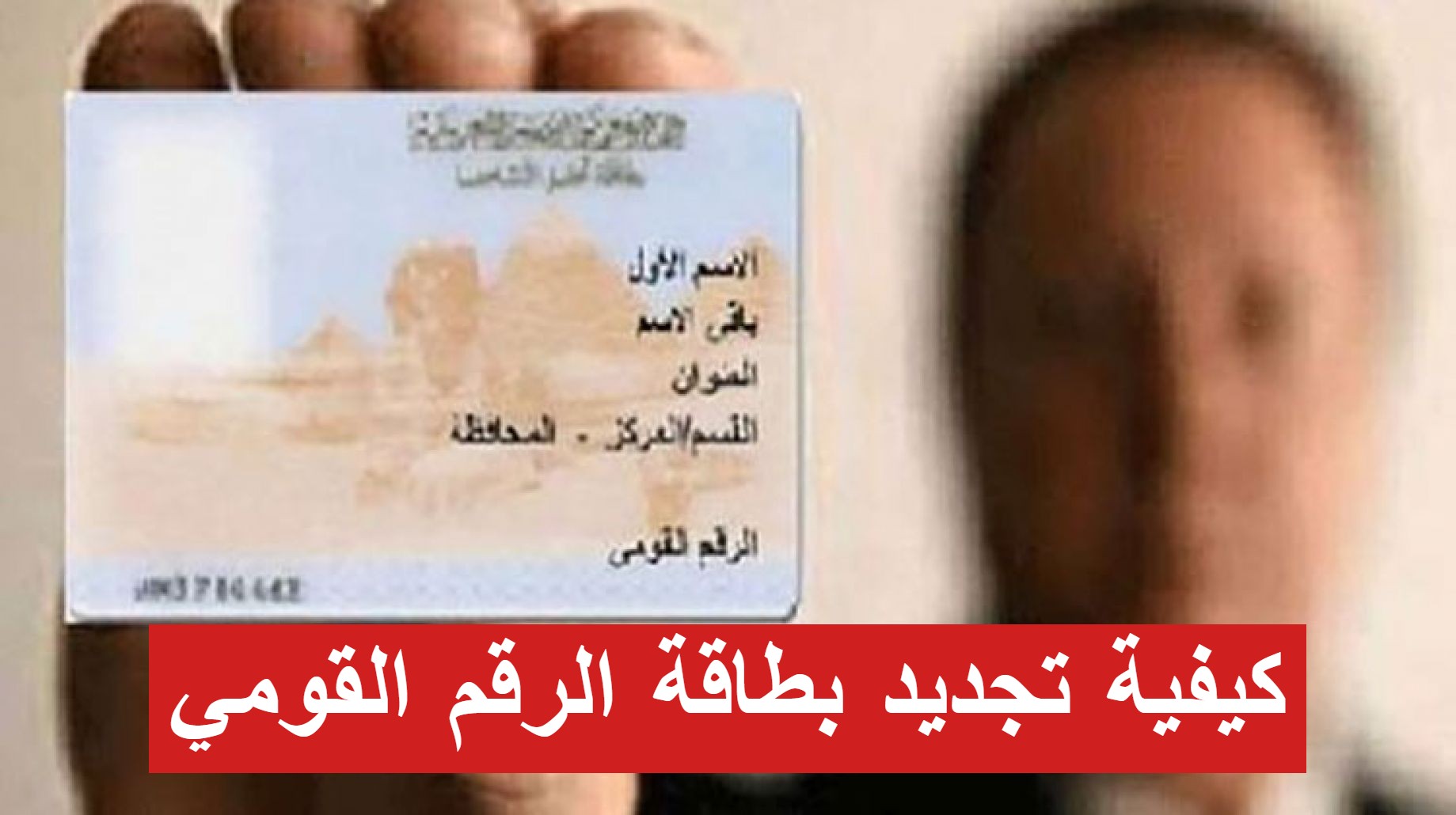 رابط تجديد بطاقة الرقم القومي 2023