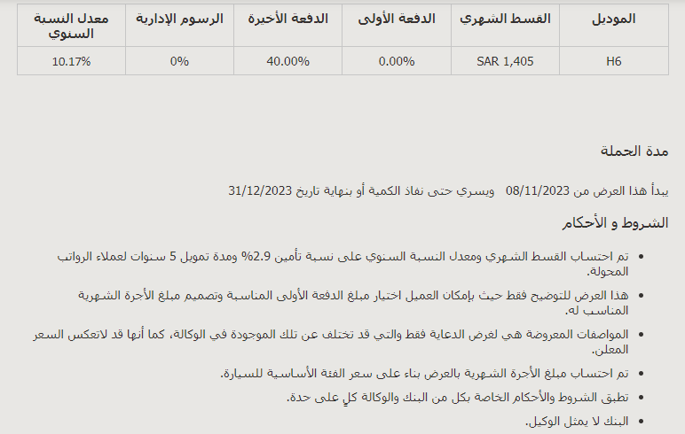 عروض وتصفيات هافال 2023