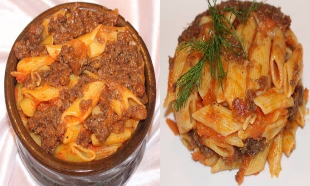 طاجن المكرونة الجاهزة