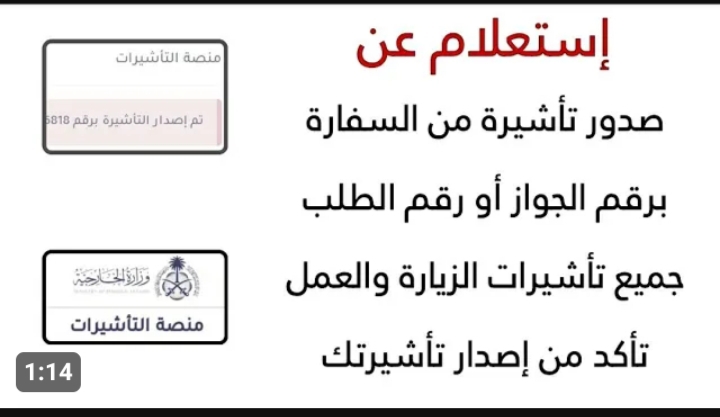 كيفية الاستعلام عن تأشيرة برقم الطلب
