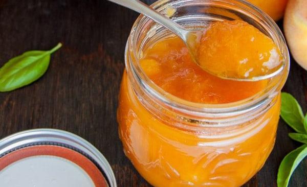Mango and peach jam