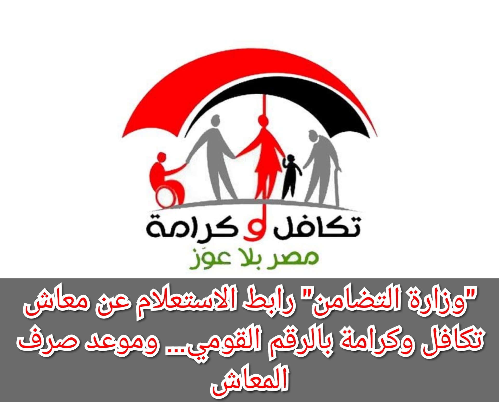 "وزارة التضامن" رابط الاستعلام عن معاش تكافل وكرامة بالرقم القومي… وموعد صرف المعاش