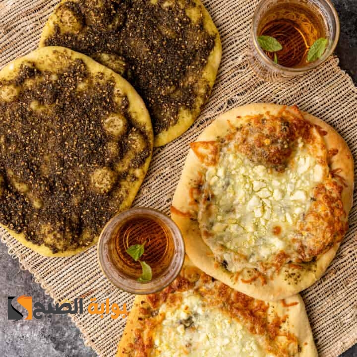 المناقيش السورية بالزعتر