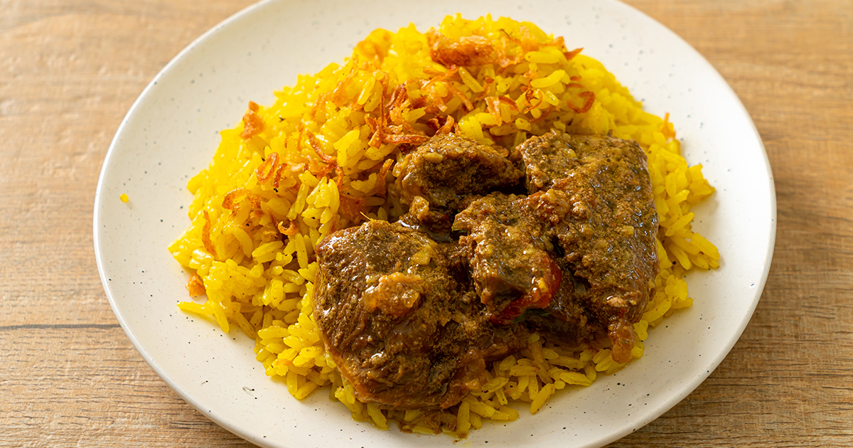 meat with rice