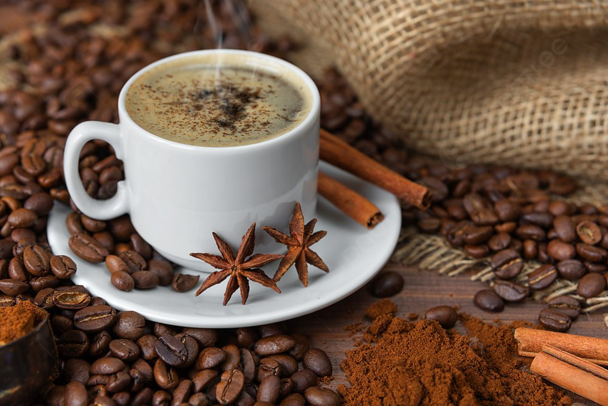 pngtree a cup of coffee with spices on the background of coffee picture image 2892470