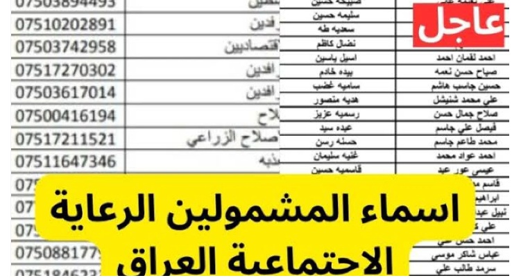 أسماء الرعاية الاجتماعية الوجبة الاخيرة