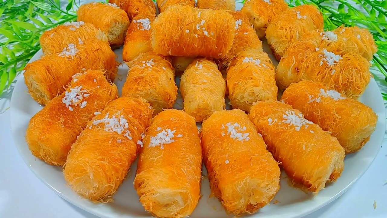 أصابع الكنافة بالقشطة