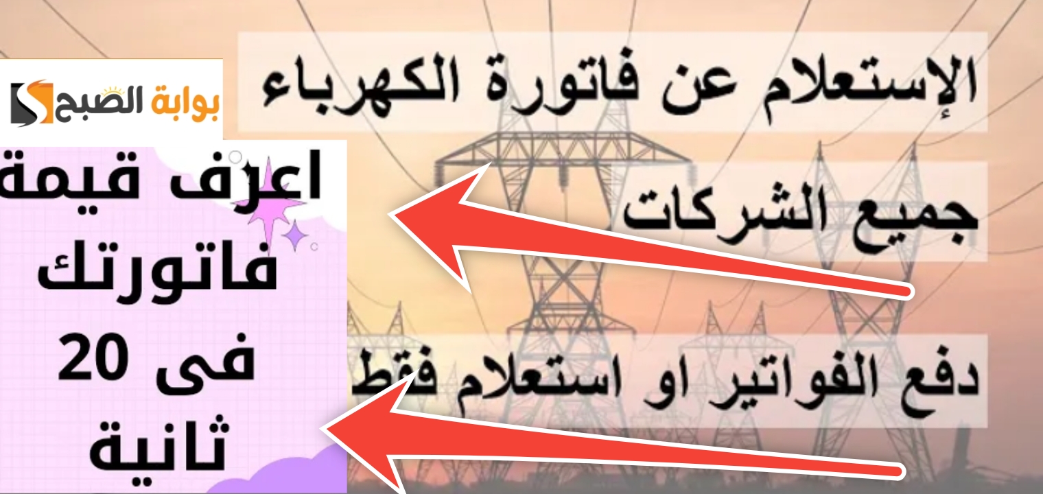 الاستعلام عن فاتورة الكهرباء والمياه