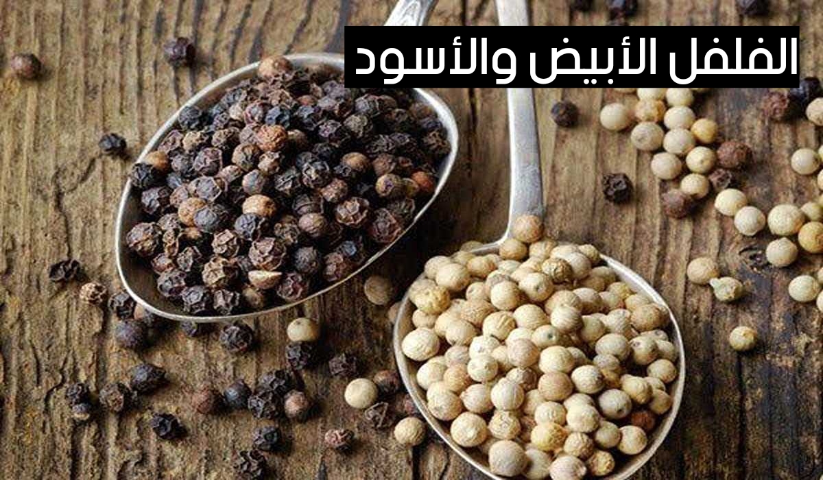 الفرق بين الفلفل الأبيض والأسود