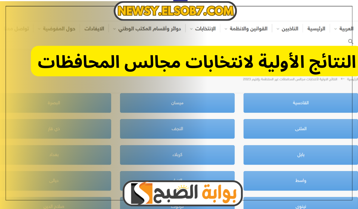النتائج الأولية لانتخابات مجالس المحافظات