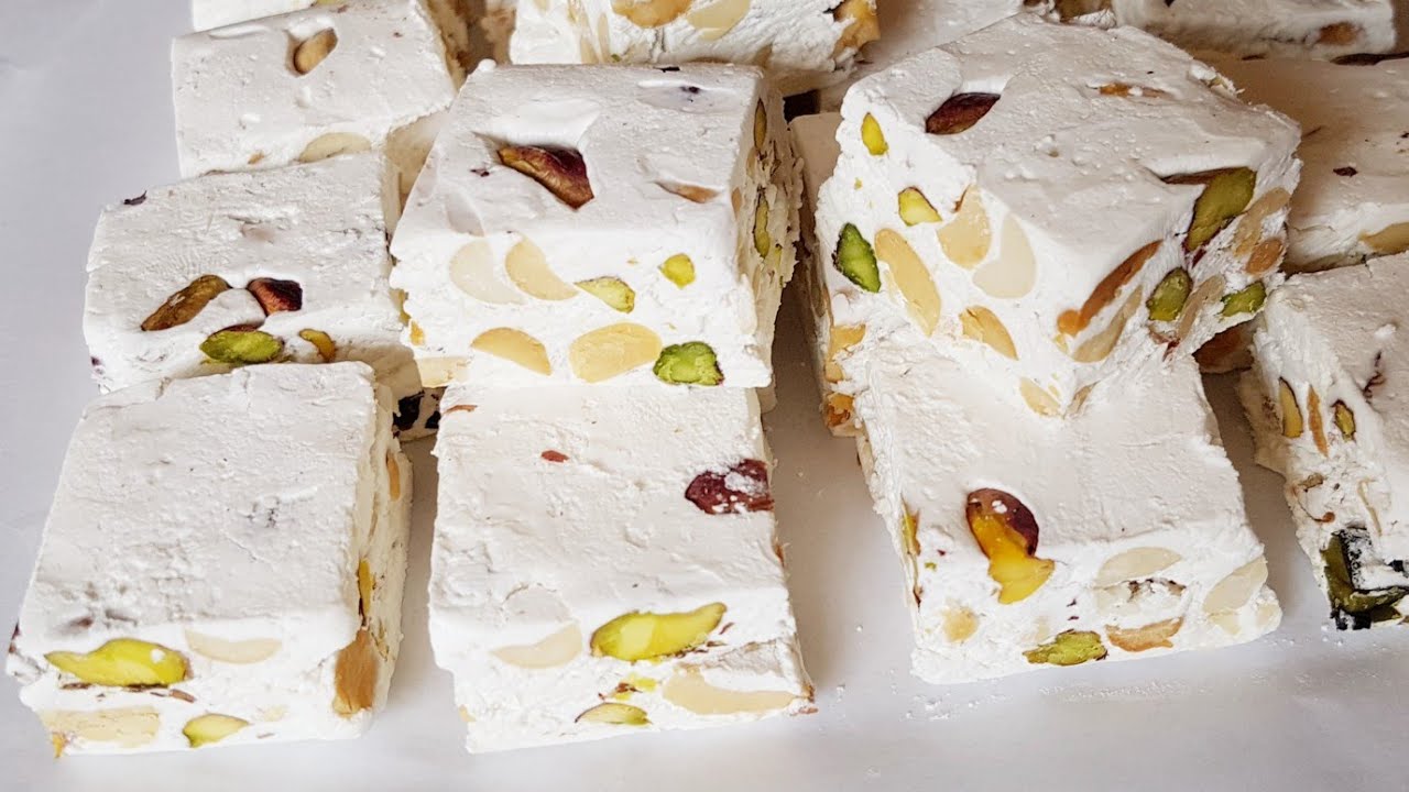طريقة عمل حلوي النوجا