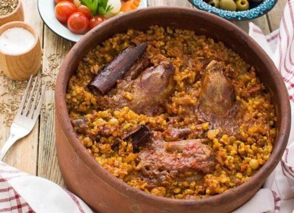 طاجن اللحم بالفريك