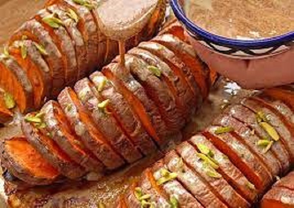 طريقة عمل البطاطا الحلوة المشوية