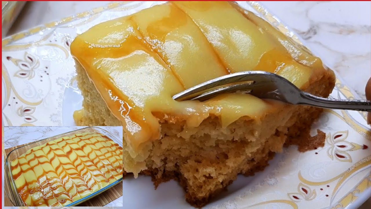 طريقة عمل كيكة الكريم كراميل بخطوات سهلة