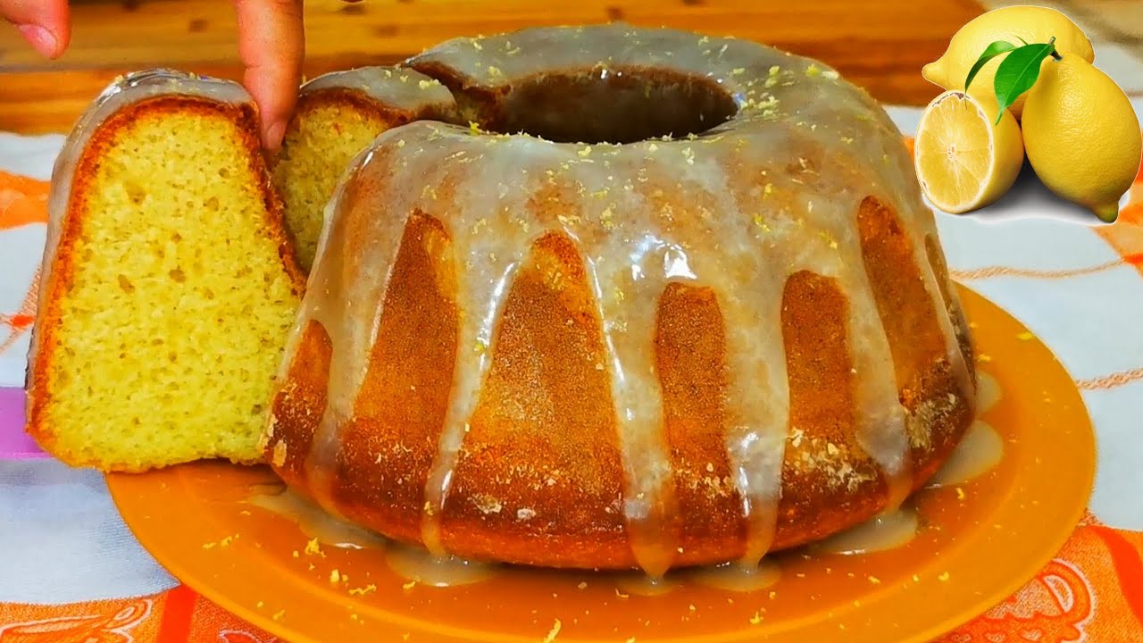 طريقة عمل كيكة الليمون اللذيذه الهشه
