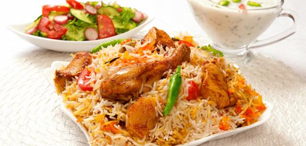برياني الدجاج من الأطباق ذات القيمة الغذائية العالية