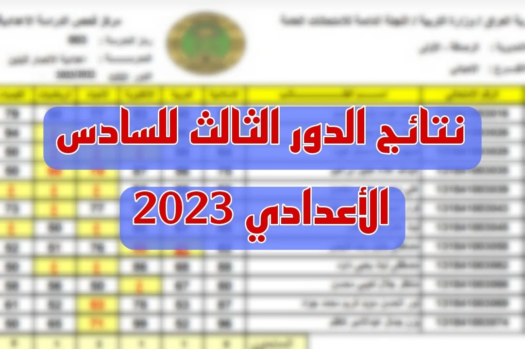 نتائج السادس الاعدادي العراق الدور الثالث