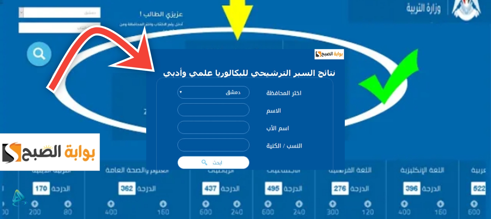 نتائج السبر الترشيحي سوريا