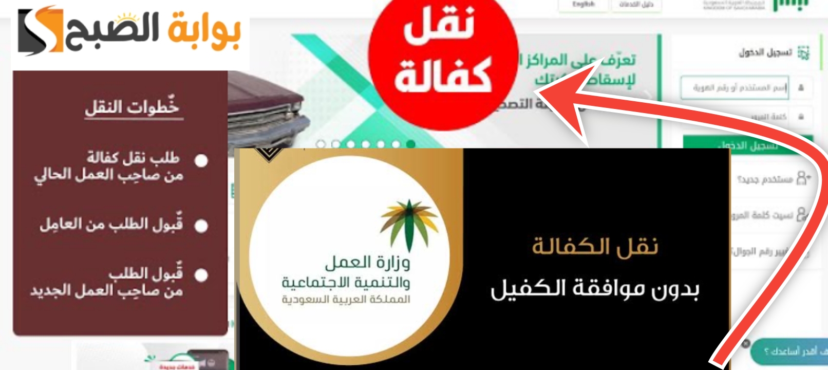 نقل الكفالة بدون عمل الكفيل