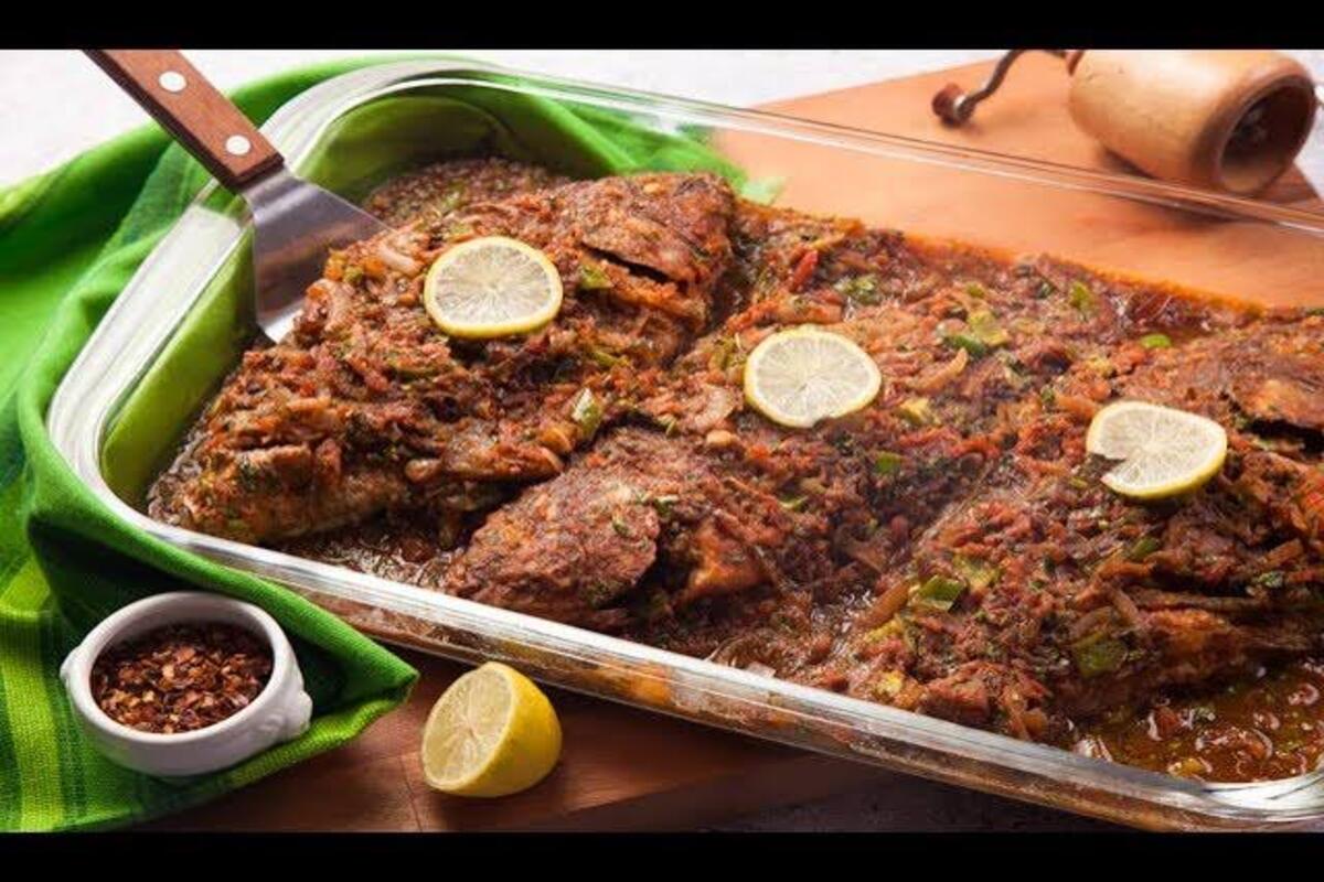 طريقة عمل صينية السمك الصيادية