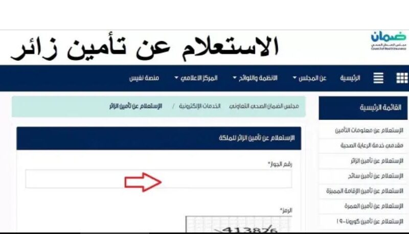             الاستعلام عن تأمين زائر بالسعودية