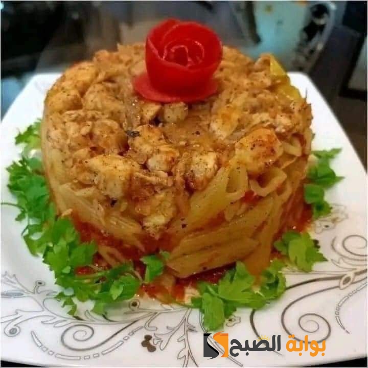 طاجن المكرونة بالفراخ