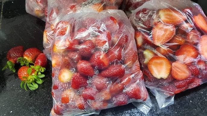 طريقة تخزين الفراولة في الفريزر