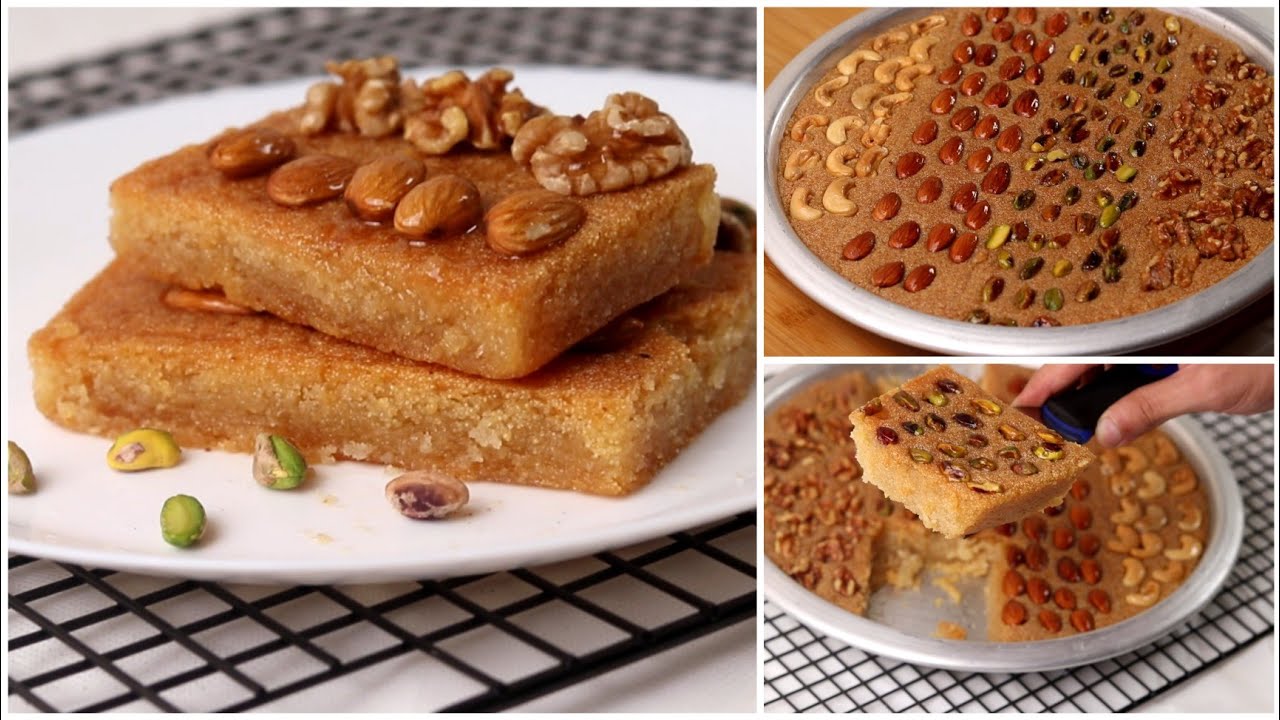 مكونات بسبوسة المحلات الطرية