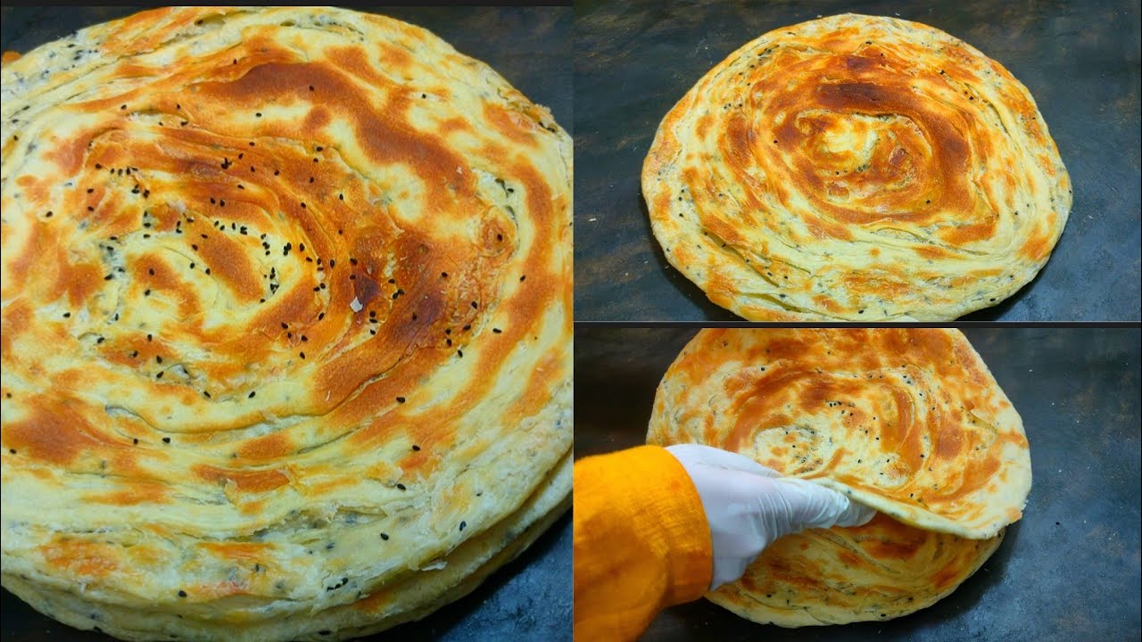 أشهر المخبوزات خبز الملوح اليمني خفيف وهش وطعمه لذيذ