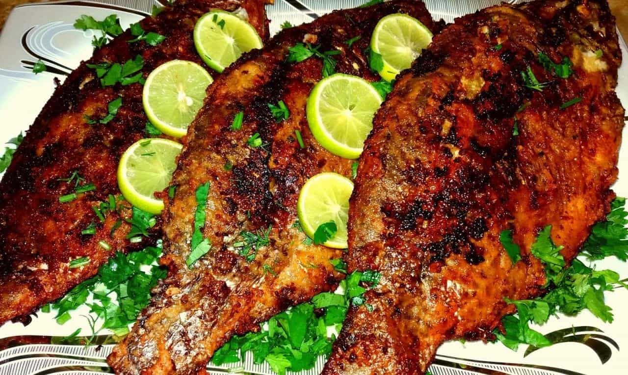 السمك المشوي في الفرن بالردة