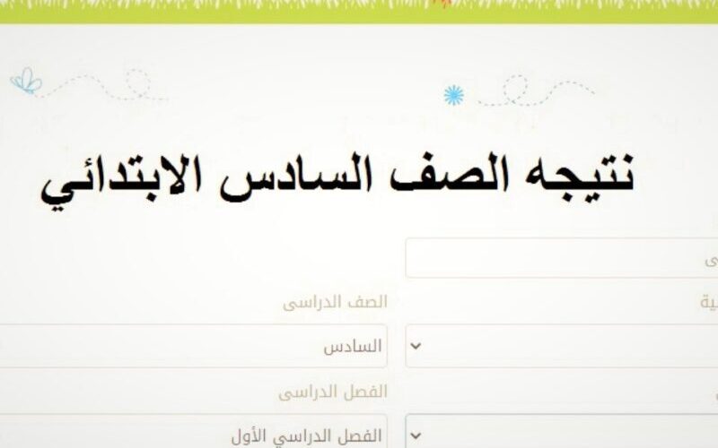 بوابة نتائج التعليم الأساسي نتيجة الصف السادس الابتدائي 2024