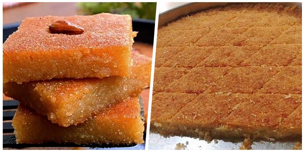 جربي أنجح وأسهل طريقة لعمل البسبوسة المرملة والشربات المضبوط في 10 دقائق