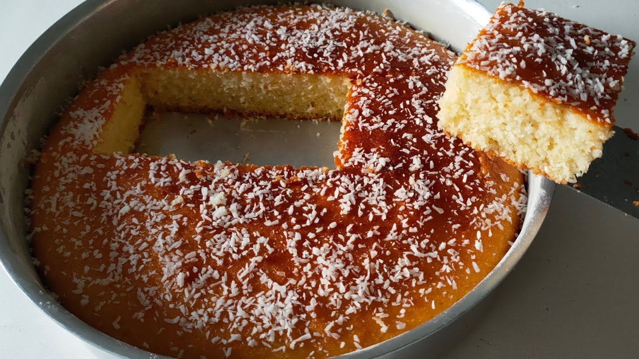 طريقة عمل كيكة البسبوسة (الرواني)