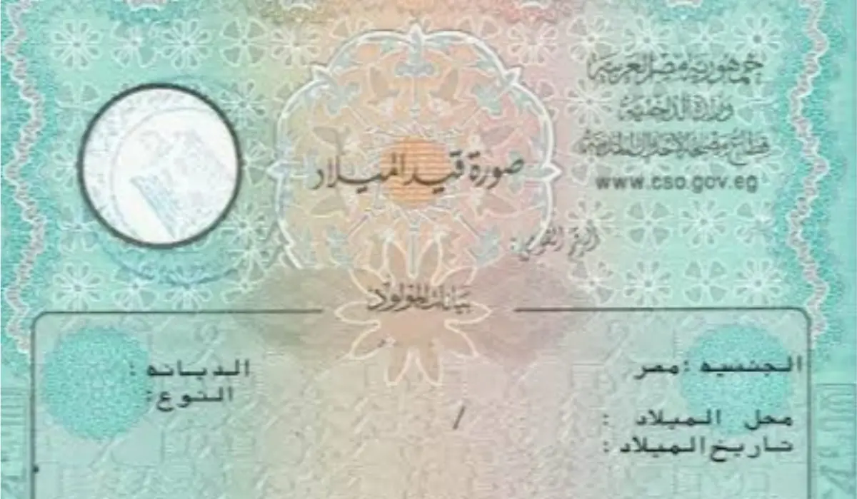 استخراج شهادة الميلاد