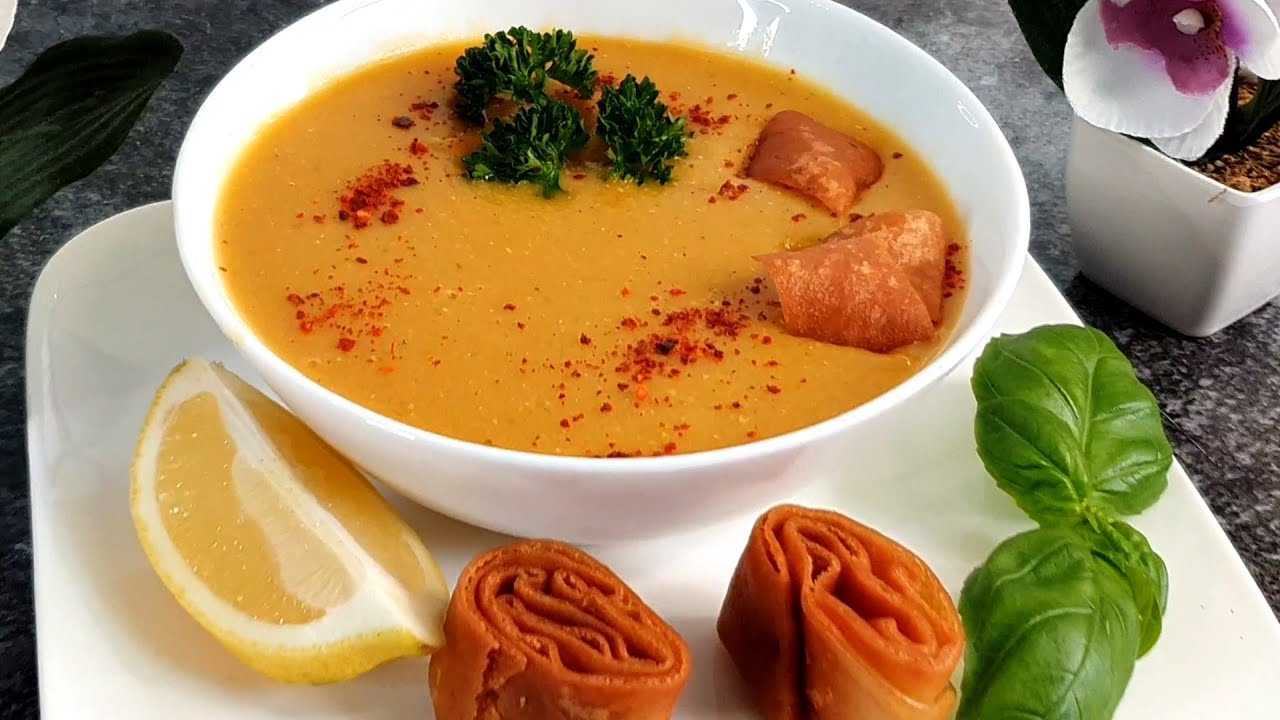 شوربة العدس بطريقة افخم المطاعم عالميه