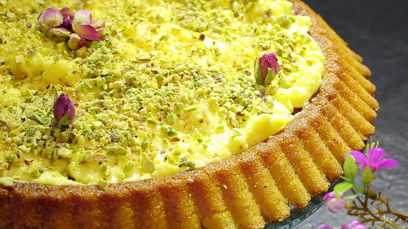 صينية البسبوسة بالكاسترد