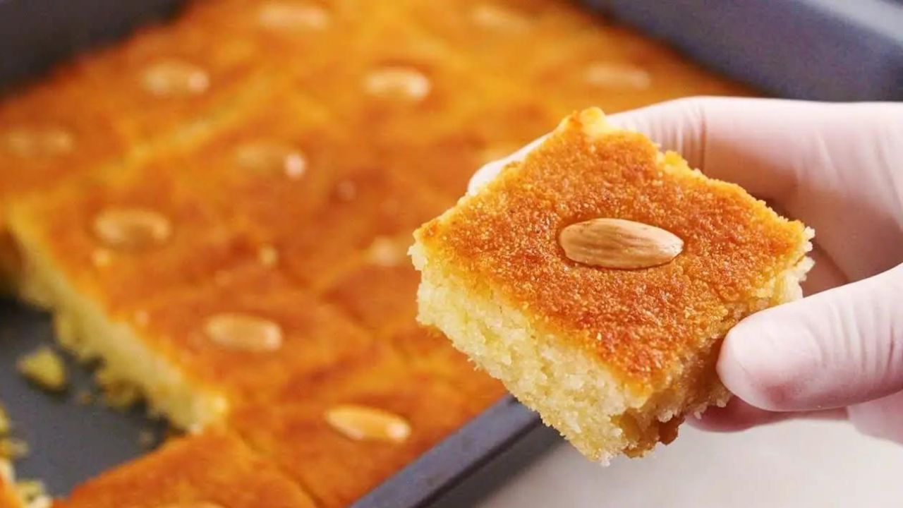 طريقة البسبوسة بالمكسرات
