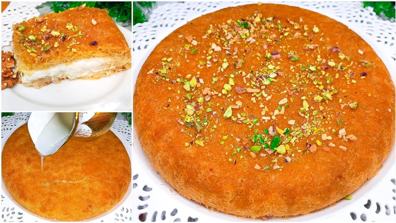 طريقة عمل الكنافة النابلسية بالقشطة بمكونات سهلة