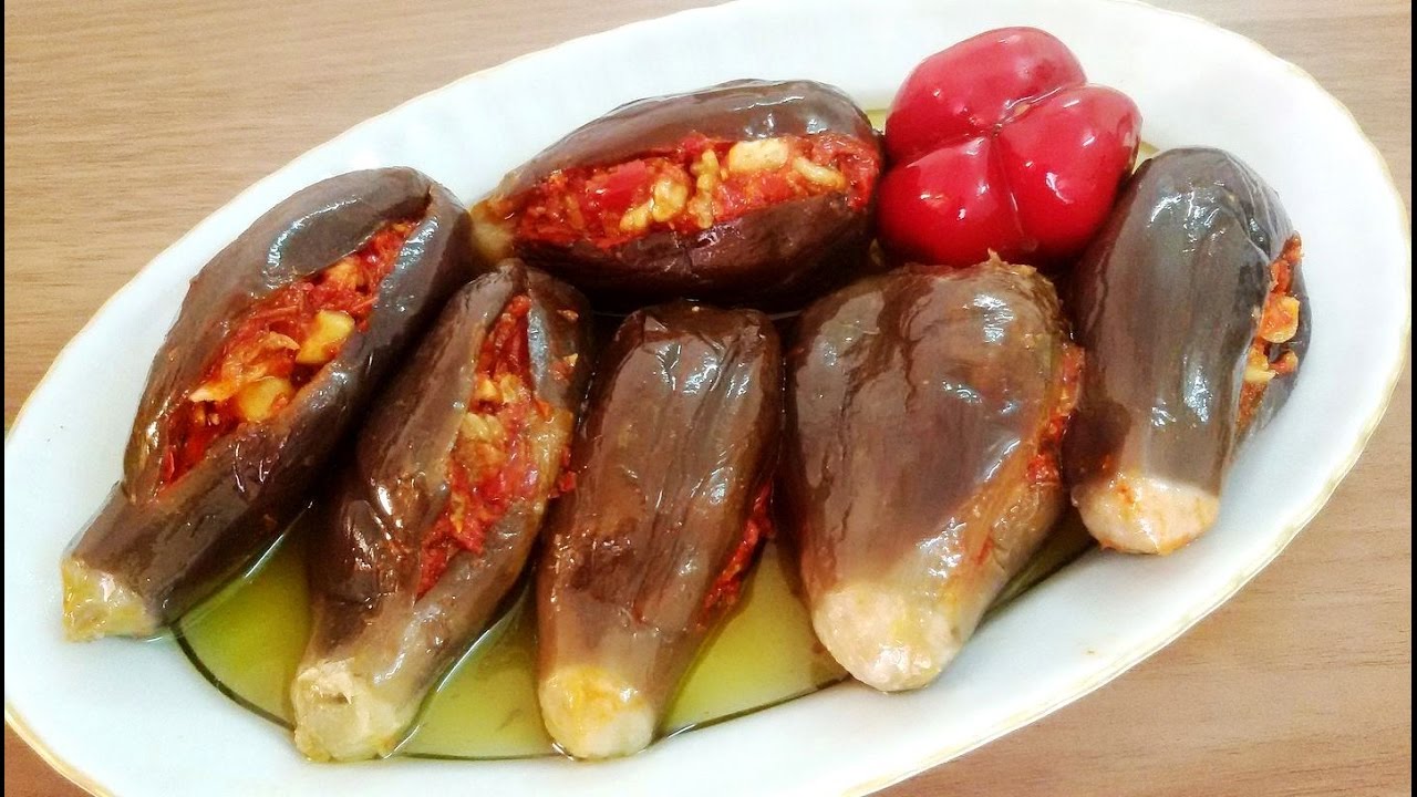 طريقة عمل مكدوس الباذنجان
