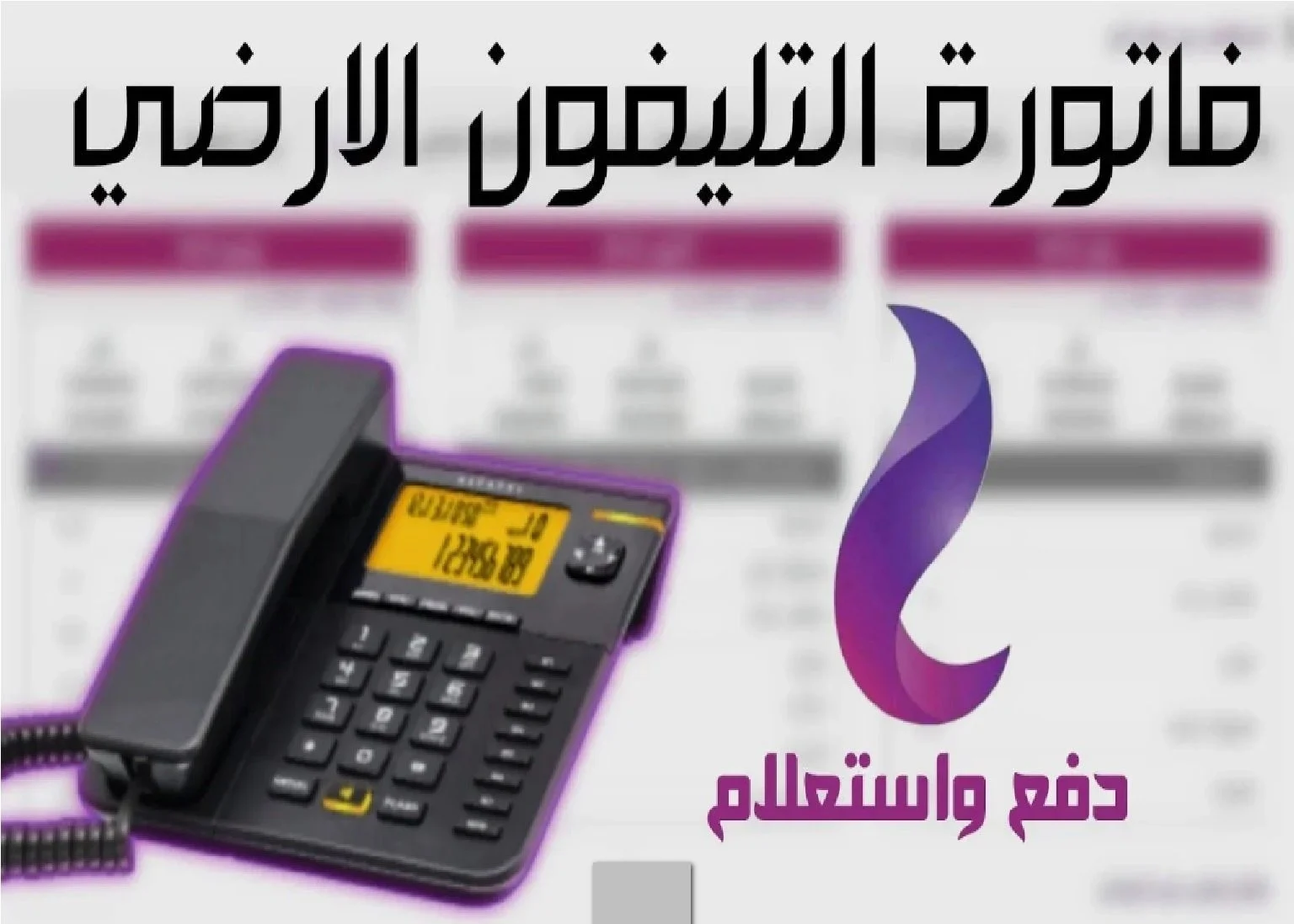 فاتورة التليفون الأرضي 2024
