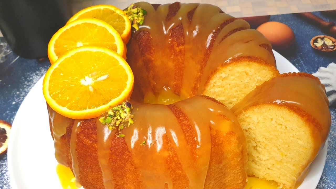 كيك البرتقال بصوص البرتقال