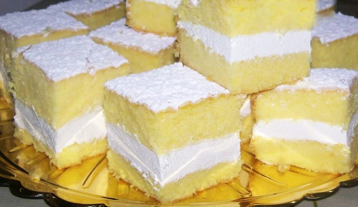 كيك بكريمة الحليب والقشطة